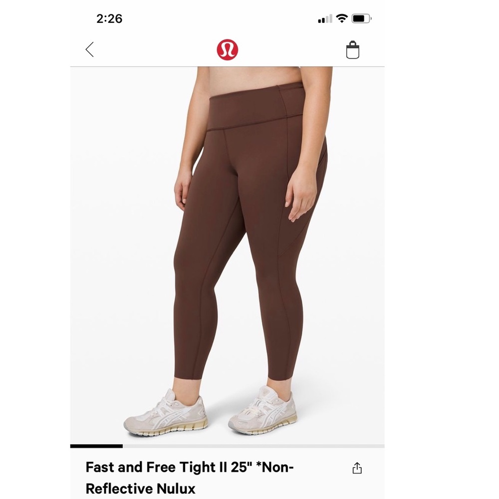Lululemon fast and free 25’ leggings